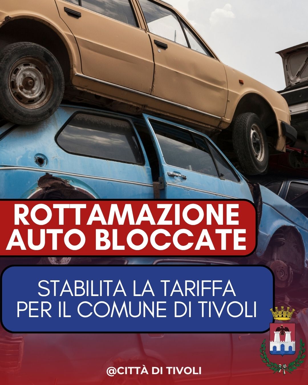 Immagine di Rottamazione auto bloccate - stabilita la tariffa per il comune di Tivoli